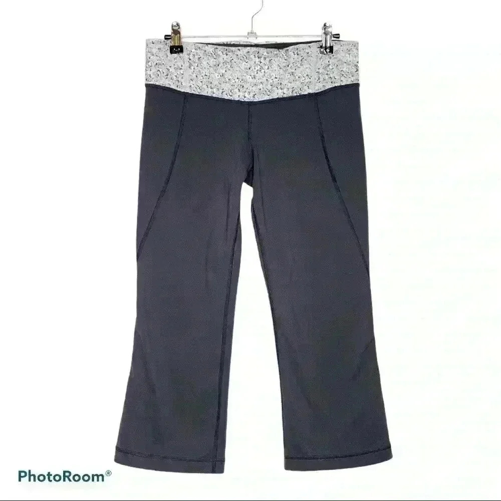 Lululemon Split Calf Marble Waist Band Leggings